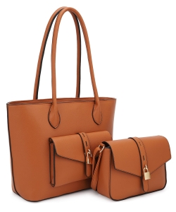 Fashion Handbag Set ZS-30638 LIGHT BROWN